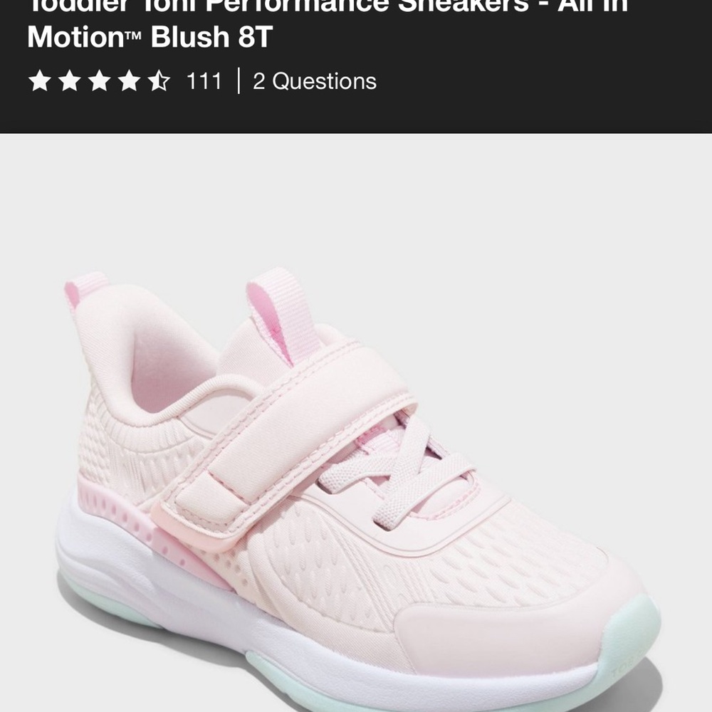 *brand new with tags* Target All in Motion Toddler Sneakers - Light Pink